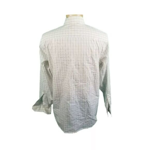 Donald Trump 15 1/2 x 34/35 White Checked Dress Shirt - Picture 3 of 6